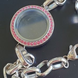 Origami owl silver bracelet